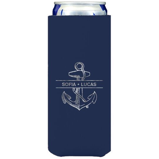 Anchor Collapsible Slim Koozies